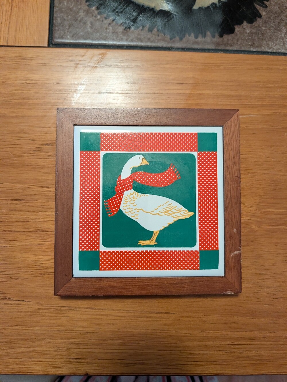 Vintage 80s Cottagecore Goose Folk Art Christmas Holiday Retro Festive Kitchen